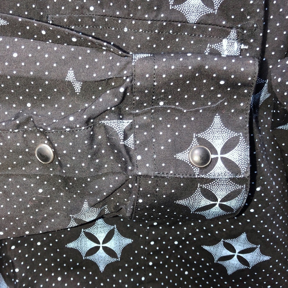 💫Panhandle Slim Roughstock Geometric Snap Down Shirt - Picture 10 of 15